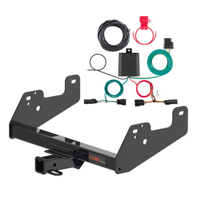 21 - 23 Ford F-150 w/ LED Tailights Excluding factory receiver or Police Responder Curt 2", Class 3 Trailer Tow Hitch + 4-way Wiring Kit 13475