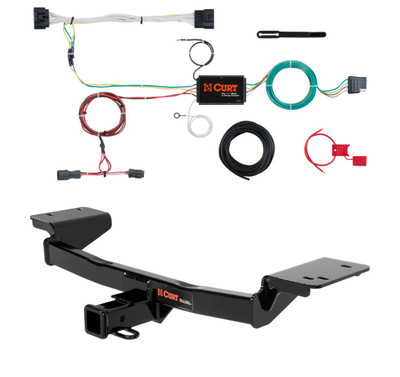 2011 - 2016 Kia Sportage Curt 2", Class 3 Trailer Tow Hitch + 4-flat Wiring Kit 13120