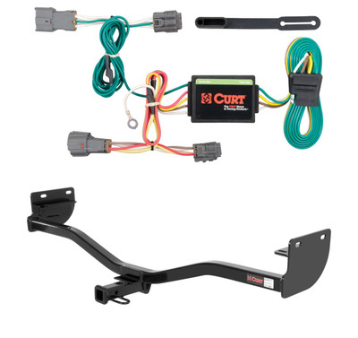 2010 - 2013 Kia Soul w/o LED Tailights Curt 1-1/4", Class 1 Trailer Tow Hitch + 4-flat Wiring Kit 11110