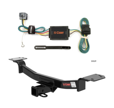 2005 - 2010 Kia Sportage Convertible Curt 2", Class 3 Trailer Tow Hitch + 4-flat Wiring Kit 13526