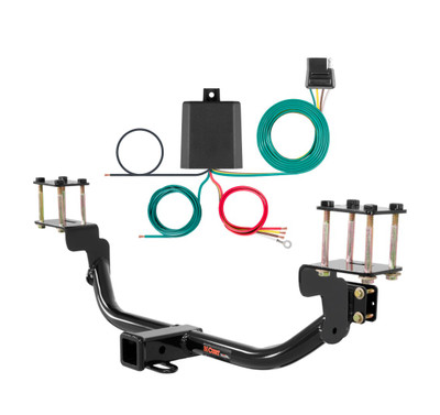 2013 - 2015 Mercedes-Benz GLK250 Curt 2", Class 3 Trailer Tow Hitch + 4-flat Wiring Kit 13155