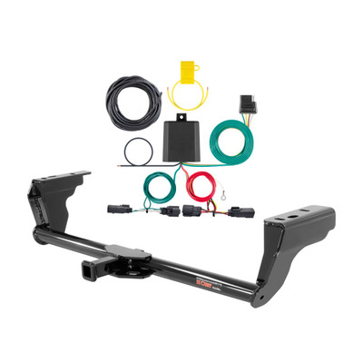 2019 - 2024 Ford Edge SE & SEL only Curt 1-1/4", Class 2 Trailer Tow Hitch + 4-flat Wiring Kit 12140
