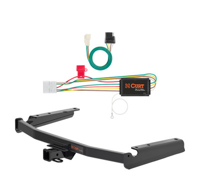 2020 - 2021 Lexus RX350L Excluding twin exhaust tips Curt 2", Class 3 Trailer Tow Hitch + 4-flat Wiring Kit 13394