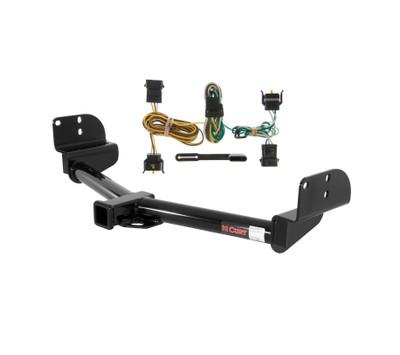02 - 03 Mercury Mountaineer Fits beneath factory 1-1/4" receiver Curt 2", Class 3 Trailer Tow Hitch + 4-flat Wiring Kit 13550