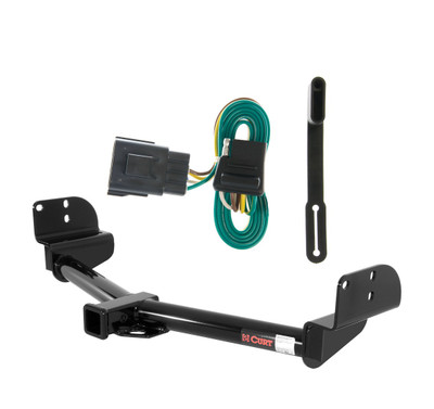 2002 - 2005 Mercury Mountaineer Fits beneath factory 1-1/4" receiver Curt 2", Class 3 Trailer Tow Hitch + 4-flat Wiring Kit 13550