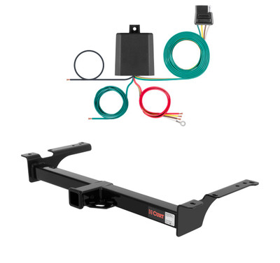 1975 - 1991 Ford Econoline van Curt 2", Class 3 Trailer Tow Hitch + 4-flat Wiring Kit 13053