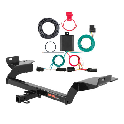 13 - 16 Ford Escape Excluding SE models Curt 1-1/4", Class 2 Trailer Tow Hitch + 4-flat Wiring Kit 12111