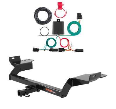 2013 - 2016 Ford Escape Excluding SE models Curt 1-1/4", Class 2 Trailer Tow Hitch + 4-flat Wiring Kit 12111