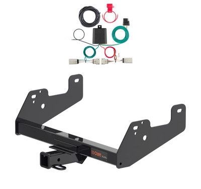 2021 - 2023 Ford F-150 w/ Backup Sensors & Excluding factory receiver or Police Responder Curt 2", Class 3 Trailer Tow Hitch + 4-way Wiring Kit 13475