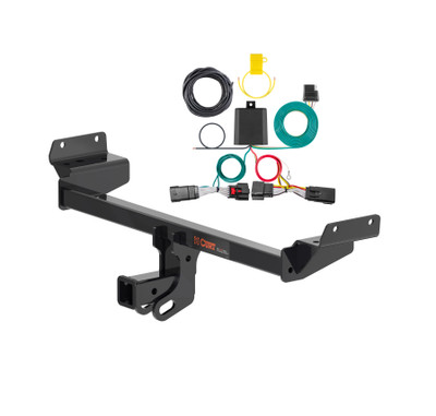 19 - 23 Lincoln Nautilus Curt 2", Class 3 Trailer Tow Hitch + 4-flat Wiring Kit 13452