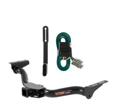 2000 - 2004 Nissan Xterra Curt 2", Class 3 Trailer Tow Hitch + 4-flat Wiring Kit 13183