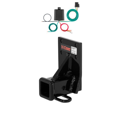1992 - 2000 Mitsubishi Montero Curt 2", Class 3 Trailer Tow Hitch + 4-flat Wiring Kit 13091