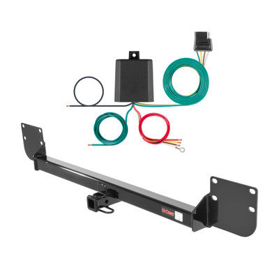 2002 - 2006 MINI Cooper 2-door hatchback, excluding 'S' model Curt 1-1/4", Class 1 Trailer Tow Hitch + 4-flat Wiring Kit 11126