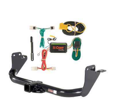 2011 - 2019 Mitsubishi Outlander Sport Curt 2", Class 3 Trailer Tow Hitch + 4-flat Wiring Kit 13079