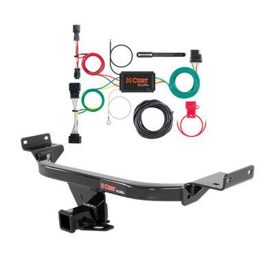 2017 - 2022 Kia Sportage Curt 2", Class 3 Trailer Tow Hitch + 4-flat Wiring Kit 13281