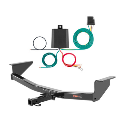 2014 - 2015 Nissan Rogue Select Curt 1-1/4", Class 2 Trailer Tow Hitch + 4-flat Wiring Kit 12122