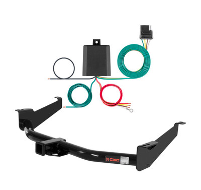 2004 - 2015 Nissan Titan Curt 2", Class 3 Trailer Tow Hitch + 4-flat Wiring Kit 13199