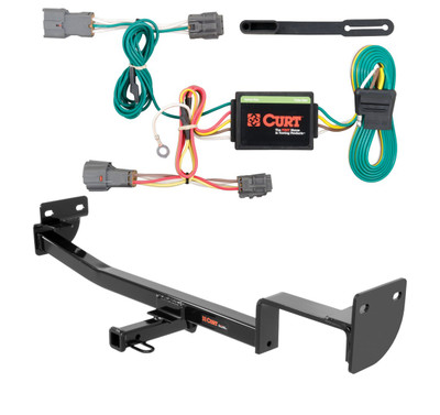 2014 - 2019 Kia Soul w/o LED Tailights Curt 1-1/4", Class 1 Trailer Tow Hitch + 4-flat Wiring Kit 11419