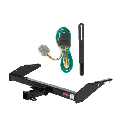 2000 - 2004 Nissan Frontier 4-door, short bed Curt 2", Class 3 Trailer Tow Hitch + 4-flat Wiring Kit 13831