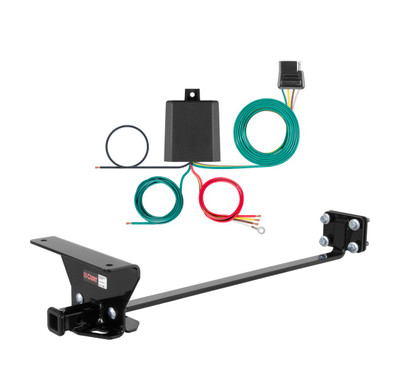 2010 - 2016 Mercedes-Benz E350 Sedan Curt 1-1/4", Class 1 Trailer Tow Hitch + 4-flat Wiring Kit 11001