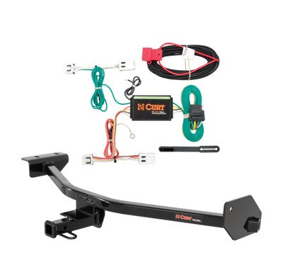 2011 - 2017 Nissan Leaf Curt 1-1/4", Class 1 Trailer Tow Hitch + 4-flat Wiring Kit 11396