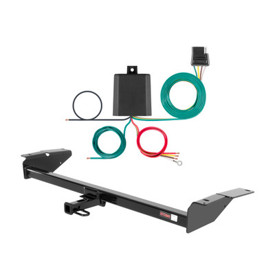 1998 - 2009 Mercury Grand Marquis Sedan Curt 1-1/4", Class 2 Trailer Tow Hitch + 4-flat Wiring Kit 12130