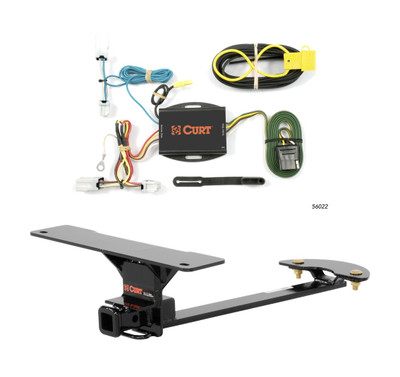 2007 - 2012 Nissan Sentra Sedan Curt 1-1/4", Class 1 Trailer Tow Hitch + 4-flat Wiring Kit 11370