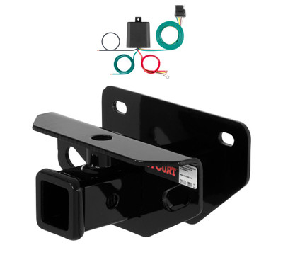2011 - 2013 RAM 3500 6' bed, excluding factory receiver Curt 2", Class 3 Trailer Tow Hitch + 4-flat Wiring Kit 13333