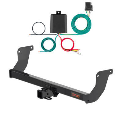 2023 - 2026 Lexus RX350h Curt 2", Class 3 Trailer Tow Hitch + 4-flat Wiring Kit 13579