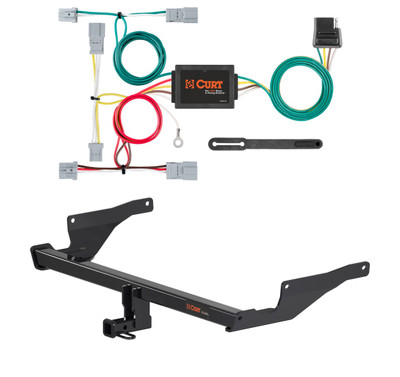 2013 - 2015 Mazda CX-5 Curt 1-1/4", Class 2 Trailer Tow Hitch + 4-flat Wiring Kit 12170