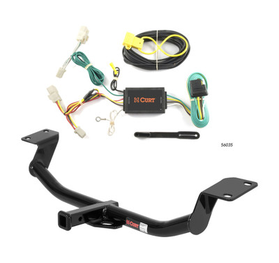 2009 - 2010 Pontiac Vibe GT Curt 1-1/4", Class 2 Trailer Tow Hitch + 4-flat Wiring Kit 12221