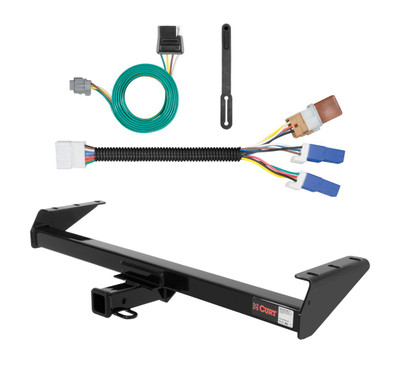 2005 - 2026 Nissan Frontier Curt 2", Class 3 Trailer Tow Hitch + 4-flat Wiring Kit 13241-1