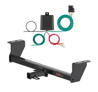 2014 - 2016 Scion tC Curt 1-1/4", Class 1 Trailer Tow Hitch + 4-flat Wiring Kit 11375