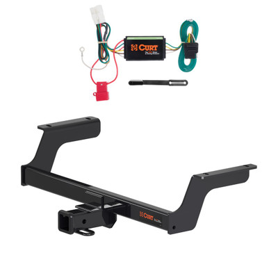 2018 - 2023 Subaru Crosstrek Excluding hybrid Curt 2", Class 3 Trailer Tow Hitch + 4-flat Wiring Kit 13382
