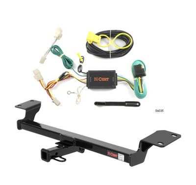 2009 - 2010 Pontiac Vibe Excluding GT Curt 1-1/4", Class 2 Trailer Tow Hitch + 4-flat Wiring Kit 12228
