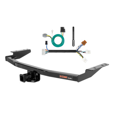 13 - 16 Nissan Pathfinder Curt 2", Class 3 Trailer Tow Hitch + 4-flat Wiring Kit 13126