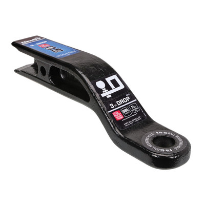 Draw-Tite Trailer Hitch Ball Mount, Fits 2-1/2 Inch Square Receiver, 3 Inch Drop, 1.5 Inch Rise, 18,000 lbss. Capacity, Black