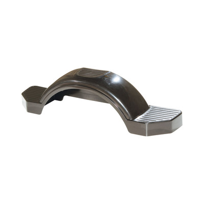 Fulton 12 in. Top & Side Step Black Trailer Fender FL008582
