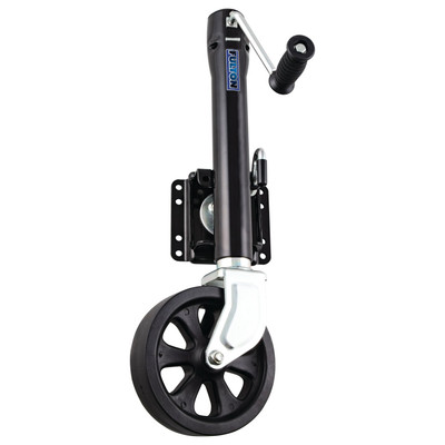 Fulton Marine Trailer Jack, 1,500 lbs. Lift Capacity, Side Wind, Bolt-On Side Mount, 10 in. Travel, Black