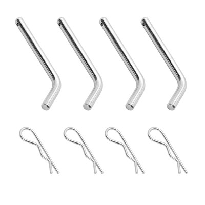 Reese Replacement Part, Hole Style Pins (Qty. 4) & Clips (Qty. 4) for Reese Outboard Fifth Wheel Mounting Rails #30153