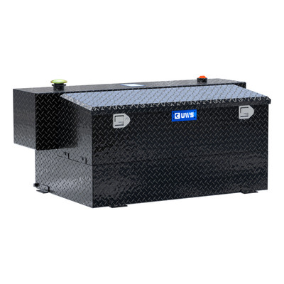 UWS Gloss Black Hammerhead-Style 100-Gallon Aluminum Combo Transfer Tank TT-100HH-CB-B