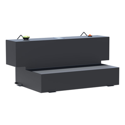 UWS Matte Black Hammerhead-Style 100-Gallon L-Shape Steel Transfer Tank ST-100HH-MB