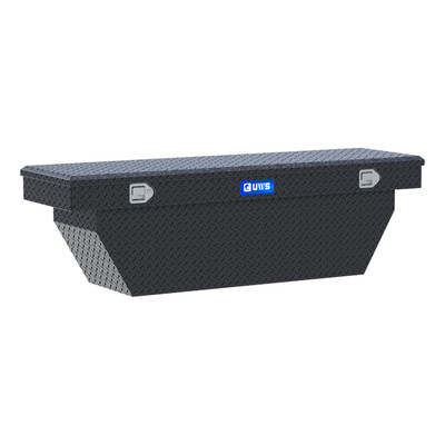 UWS Matte Black Aluminum 69" Deep Angled Crossover Truck Tool Box TBSD-69-A-MB