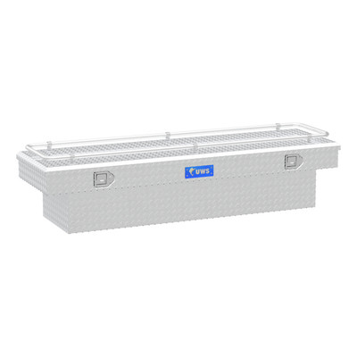UWS Bright Aluminum 69" Crossover Truck Tool Box with Rail TBS-69-R