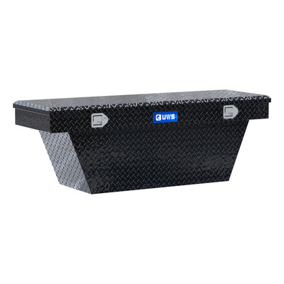 UWS Gloss Black Aluminum 60" Deep Angled Truck Tool Box TBSD-60A-BLK