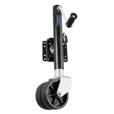Fulton Marine Trailer Jack, 1,500 lbs. Lift Capacity, Side Wind, Bolt-On Side Mount, 12 in. Travel, Black