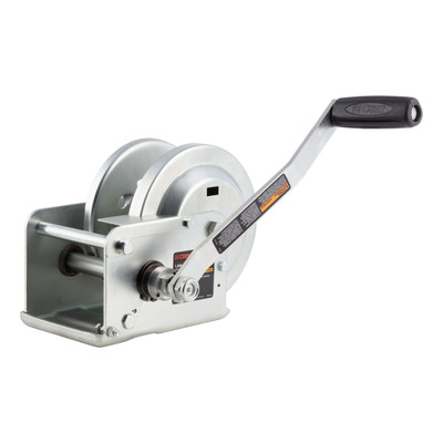 CURT Hand-Crank Brake Winch, 1,500 lbs, 5:1 Gear Ratio, 10.6" Handle