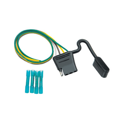 Tekonsha Wiring Connector, 4-Way Flat Vehicle End, 12 in. Length Wire