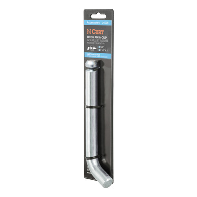 CURT Heavy-Duty 5/8" Hitch Pin with Groove (2-1/2" or 3" Receiver, Zinc, Packaged) Hitch Pin Clip