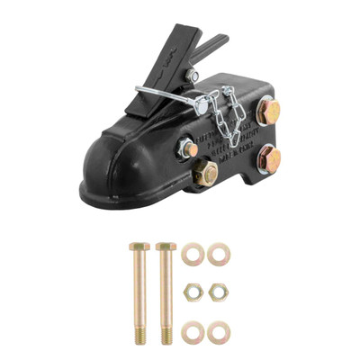 CURT 15,000 lbs 2-5/16" Channel-Mount Coupler with Easy-Lock Black Trailer Hitch Coupler